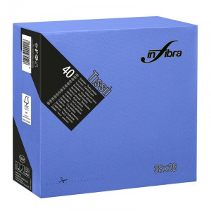 Celulozes salvetes 2 slāņi 38 x 38 - zila - 1440 gabalu komplekts