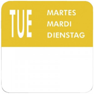 Nedēļas dienu etiķešu komplekts - 7 rullīši pa 1000 - Vogue - Fourniresto