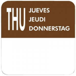 Nedēļas dienu etiķešu komplekts - 7 rullīši pa 1000 - Vogue - Fourniresto