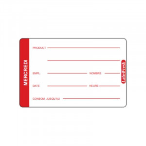 Trauksmes marķējums LabelFresh Pro - Trešdiena - 70 x 45 mm - 500 gab. - LabelFresh