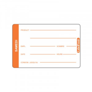 Trauksmes marķējums LabelFresh Pro - Sestdiena - 70 x 45 mm - 500 gab. - LabelFresh