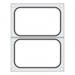 Sealing Matrix for Manual Sealer - 2 Compartments 178 x 113 mm - Hendi