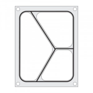 Sietu blīvēšanas matrica manuālajai blīvētavai - 3 nodalījumi - Hendi