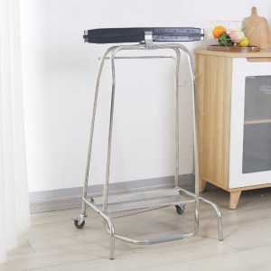 Atkritumu maisa turētājs no nerūsējošā tērauda - 110L Dynasteel: profesionāla higiēna un ērtums