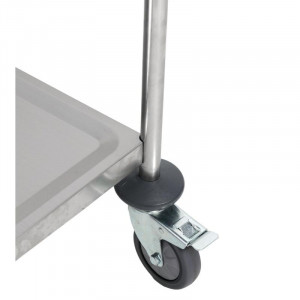 Chariot Inox 2 plaukstas Dynasteel - Profesionāls restorāns. Izturīgs, viegli pārvietojams un stiprs.