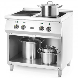 4 zonu indukcijas plīts ar apakšējo plauktu - Hendi