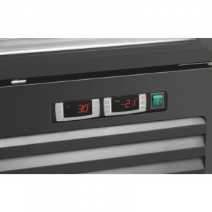 Pozitīvā un negatīvā ledusskapis - 2 stikla durvis - 820 L - Bartscher