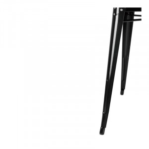 Kvadrātiska melna tērauda bistro galda - 668 x 668 mm - Bolero