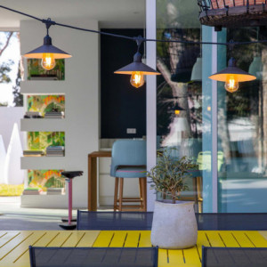 Āra apgaismojuma girlande ar tērauda lampu ēnas - Vinty Light - Lumisky