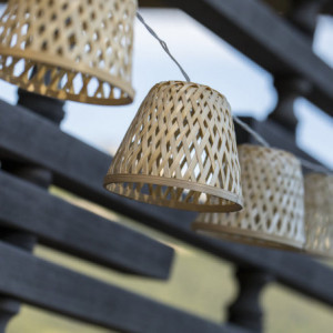 Apgaismojuma bambusa saules un LED girlande - Chill Hybrid - Lumisky