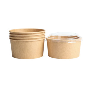 Kraft salātu bļoda - 1000 ml - 300 gabalu komplekts - Dynasteel