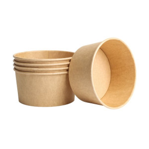 Kraft salātu bļoda - 1000 ml - 300 gabalu komplekts - Dynasteel