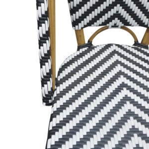 Parīzes stila melnas rotanga krēsli - 2 gabali - Bolero