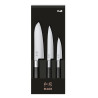 Wasabi Black 3 nazis komplekts - universāls ofisa un Santoku nazis no KAI: kvalitāte, veiktspēja un precizitāte virtuvē.