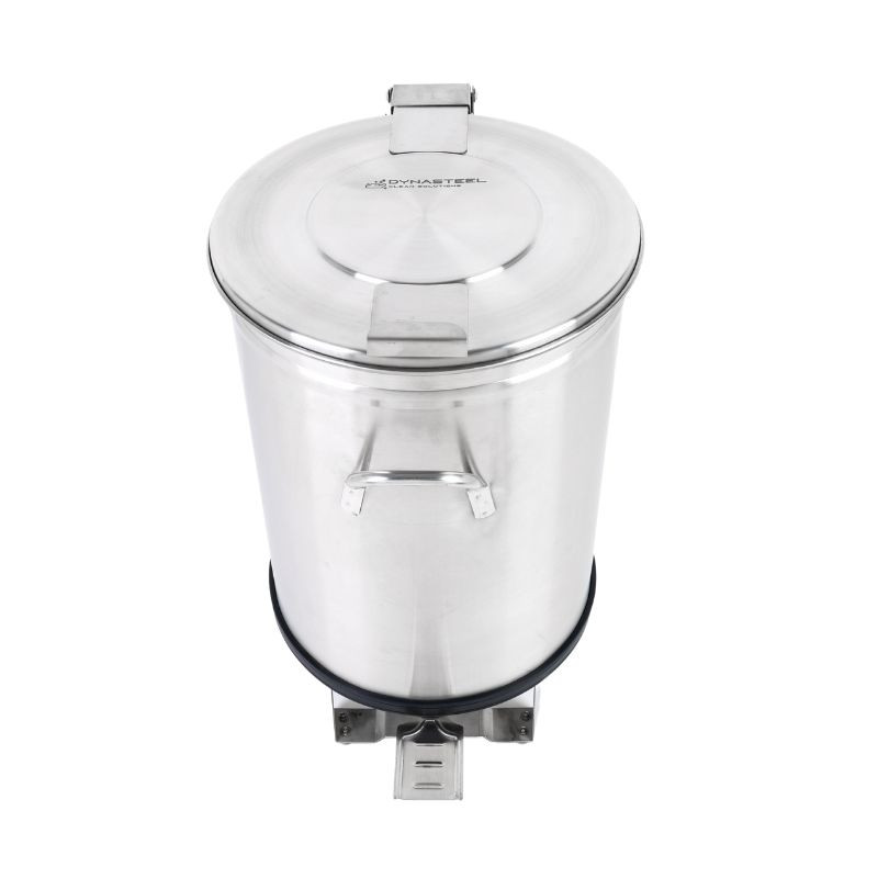 Tērauda atkritumu tvertne ar pedāli - 100 L - Dynasteel