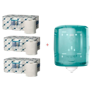 Sākuma komplekts ar centrālo izvilkšanas sistēmu un papīra dvieliem.